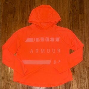 Under Armour Neon Orange Hooded Sweatshirt